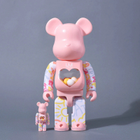 【BE@RBRICK】Be@rbrick 庫柏力克熊 400% & 100% UM JUNIOR MACAU 澳門限定 蜜桃 愛心 千秋
