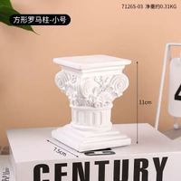 歐式復古天使擺件美式樹脂石膏雕像雕塑小天使法式桌面裝飾品道具-方形羅馬柱-小號 均碼-款式29