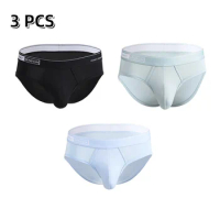 3PCS Briefs Men Underwear Male Panties Sexy Breathable Mens Briefs Cotton Slip Underpants Cuecas Men Hombre Mesh