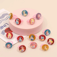 Disney Ring cincin Resin Akrilik Lucu Aesthetic Pink Model Aksen cartoon character princess Aksesori