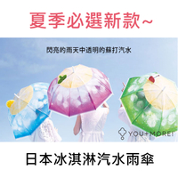 【今季新款】FELISSIMO冰淇淋汽水彩繪 日本進口透明雨傘 (90cm)