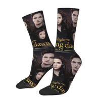 Fun Print The Twilight Saga Breaking Dawn Socks for Men Women Stretchy Summer Autumn Winter Vampire Fantasy Film Crew Socks