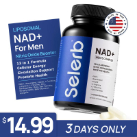Bổ sung NAD+ cho nam giới Selerb – Với Liposomal-NAD+, CoQ10, L-Carnitine, L-Arginine, Maca & Ashwag