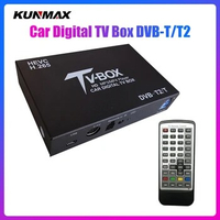 Auto Car TV Signal Box DVB-T/T2 Car Mobile Digital TV Box Receiver HEVC H.265 TV Tuner Box Germany Europe DVB-T DVB-T2