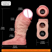 Realistic Pe nis Sleeve Size S M L XL Silicone Open-ended Di ck Sheath Ring Realistic Hollow Dildos