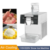 110V/220V Small Commercial Snow Ice Machine Ice Crusher Shaver Smoothie Machine Snowflake Ice Maker Korean Bingsu Machine