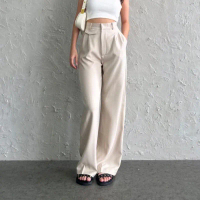 Celana Kulot ORO Highwaist Loose Anti Kusut Kerja - Nyaman dan Panjang Casual dengan Karet Pinggang 