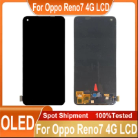 6.43" OLED Reno 7 Screen For Oppo Reno7 LCD Display Touch Screen Digitizer Assembly For OPPO Reno 7 4G LCD CPH2363 With Frame