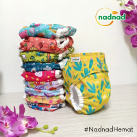 Clodi Bayi Celana Dan Perekat Popok Bayi Kain Clodi Cover Bayi Newborn Nadnad Sakina Plus Insert Bis
