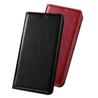 Crazy Horse Cowhide Leather Phone Cover Card Pocket Case For LG G8x ThinQ/LG G8s ThinQ/LG G8 ThinQ/LG G7 ThinQ Phone Bag Capa