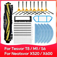 For Neatsvor X500 X520 X600 Pro / Tesvor X500 T8 S6 / Ikhos Create NetBot S15 Robot Vacuum Hepa Filter Mop Main Brush Spare Part