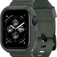 Rugged Armor Pro Designed for Apple Watch Ultra 2 Rubber Case with Band Series 9/8/SE2/7/6/SE/5/4 45mm/44mm 41mm 40mm