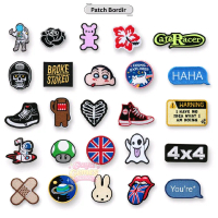 Patch Bordir Keren Satuan Patch Jahit Lem Setrika untuk Baju Tas Topi Aesthetic Vintage Streetwear D