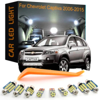 12pcs LED Interior Light Bulbs For Chevrolet Chevy Captiva 2006 2007 2008 2009 2010 2011 2012 2013 2014 2015 Accessories Parts