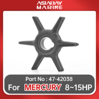 47-42038 Water Pump Impeller 42038Q02 For Mercury Mariner Outboard Motor Engine 8hp 9.9hp 10hp 15hp Ship Boat Parts 47-42038-2