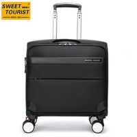 18" Softside Spinner Suitcase Men Spinner luggage Suitcase Business Rolling luggage Suitcase Travel Trolley Bag with wheels