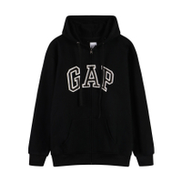 Gap เสื้อกันหนาวสำหรับผู้ชายและผู้หญิงคาร์ดิแกนผ้าฝ้ายแท้ปักโลโก้คู่ฤดูใบไม้ร่วงและฤดูหนาวแจ็คเก็ตมี