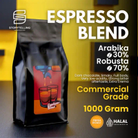 Kopi Espresso Blend Arabika 30% Robusta 70% - 200g/500g/1kg - Biji/Bubuk - Sangrai Medium to Dark - 
