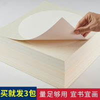 宣紙 古法皮紙 書法紙 加厚國畫生宣宣紙卡紙熟宣工筆畫空白半生半熟書法專用作品紙小學生兒童軟筆毛筆字練習紙圓形鏡面鏡片紙『cyd23076』
