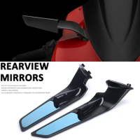Motorcycle Mirror Wind Wing Adjustable Rotating Rearview Mirror For Ducati Panigale 1199 S Tricolore PANIGALE 899 ABS 2013-2015