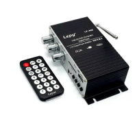5Pcs/Lot Lepy LP - A68 Portable 12V HiFi Amplifiers Audio Support Compatible With SD USB Support RCA Player Stereo