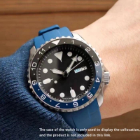 Flat ceramic bezel insert 38*31.5mm Double color No Luminous For Seiko SKX007 SKX009 watch parts