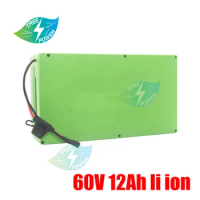 Portable 60v 10ah 12ah Lithium ion battery with bms for 2 wheel citycoco ebike scooter+3A Charger