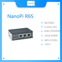 Friendly NanoPi R6S Router RK3588S Cortex-A76, 8GB DDR4 32GB eMMc 2.5G eth ubuntu debian, FriendlyWrt , Android GPU VPU