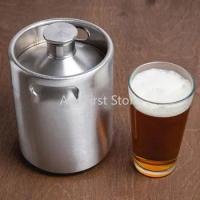 Portable Stainless 2L 3.6L 5L Mini Keg Beer Growler Home Brew Draft Beer Pail Bar Accessories