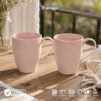 Sango Mug Pop Isi 2 | Set Gelas Cangkir Kopi Souvenir Mewah Classic Elegan Premium Estetik SNI Pink