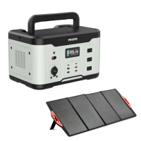 【PHILIPS 飛利浦】160W太陽能板超值組+1000W DLP8092C攜帶式儲能行動電源(DLP8846C/露營//UPS不斷電)