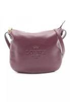 Loewe Pre-Loved LOEWE Heritage Shoulder bag leather Bordeaux