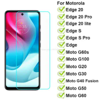 2-1Pcs Glass For Moto G82 G62 G52j G32 G60s G50 G42 G40 Fusion G30 G20 G100 Protector for Motorola Edge 20 Fusion Pro Lite S Pro