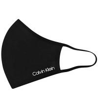 【Calvin Klein 凱文克萊】素面透氣彈力高密合口罩-黑色(L-XL)