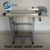 400MM impulse sealer with cutter foot sealing machine pedal impulse electrical sealing machine aluminum bags sealer tools