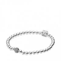 PANDORA 潘多拉 珠飾配密鑲寶石手鏈598342CZ 1pc