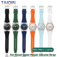 New Quick release For Tissot PRX Men's watchBand Super Player T137.407 T137.410 waterproof silicone convex watch strap bracelet