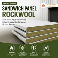 Sandwich Panel Rockwool 50mm – Panel Tahan Api dan Peredam Suara 0,3mm
