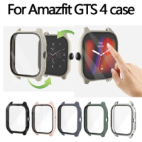 PC shell+toughened film is applicable to Amazfit GTS 4 case Polycarbonate protective sleeve Amazfit GTS4 protective sleeve