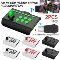 จอยสติ๊กเกมแบบมีสาย R Arcade Console Rocker Bluetooth Fighting Controller 2.4G Gaming Joysticks สำหรับ Nintendo Switch PS4PS3