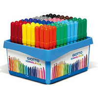 【義大利 GIOTTO】524000  可洗式兒童安全彩色筆(12色108支)附分色筆座 /盒