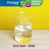 Gelas Takar 1000ml Gelas Ukur Kaca Jumbo Lab Beaker Measuring Glass 1L Termurah