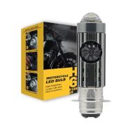 iSUN Lampu LED Utama Motor H6 Laser Gun P15D-25 Kipas Demon RGB 9-80V - Putih Putih