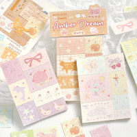 NOTE FOR Patchwork Sticky Notes Dream Town Journal Sticky Notes Message Memo Collage Decoration Mate