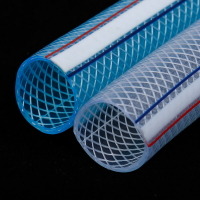 pvc皮管透明軟管增強水管加厚灌溉網紋塑料軟管