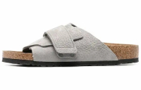 BIRKENSTOCK KYOTO NUBUK LEATHER DESERT BUCK WHALE GRAY