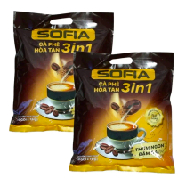 [Combo 2 túi/100gói] Cafe hòa tan 3in1 Sofia, thơm ngon đậm đà, chuẩn hương vị Cà Phê Daklak, Coffee