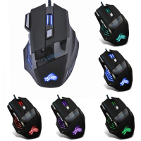 [COD] 5500DPI LED Optical USB Wired Gaming Mouse 7 Buttons Gamer Laptop puter Mice