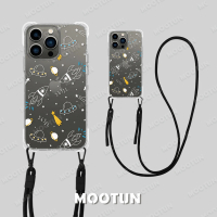 【MOOTUN沐盾】iPhone15 14 13 12 Pro Max四角掛繩手機殼 你的小宇宙(附手機掛繩)