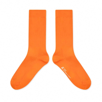 WARX除臭襪 薄款素色高筒襪-南瓜橘